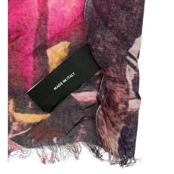 PS Paul Smith Scarf Wrap Dream Wonder Love Magnolia Large 53 x 64 Made in Italy - Picture 9 of 10